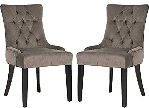 SAFAVIEH Set of 2 Modern Upholstered Chairs, in Beige