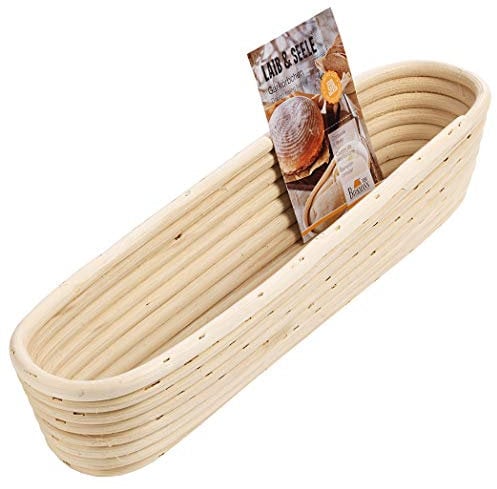 Birkmann, Gärkörbchen länglich schmal, 38 x 10,5 cm, Höhe 8 cm, Peddigrohr