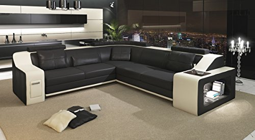 Bullhoff by Giovanni Capellini ECKCOUCH Leder Ecksofa Designsofa schwarz weiß Berlin II