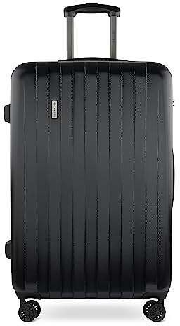 bugatti Lima Hartschalenkoffer 77,5x52x31,5 cm, 91,7L, 4-Rollen mit TSA-Schloss, Schwarz