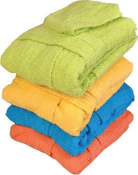 Tata Home Accappatoio Baby con Cappuccio in Morbida Spugna di 100% Cotone Anallergica e Antibatterica Tinta Unita Taglia da 12 a 14 Anni Colore Verde