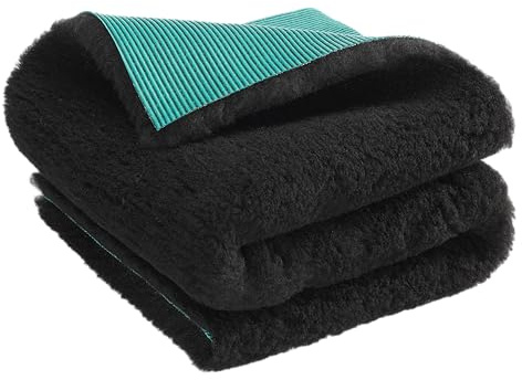 Medbed Premium - Die medizinische Hundedecke: rutschfest, feuchtigkeitsabsorbierend, atmungsaktiv und waschbar (50x70 cm, Schwarz)