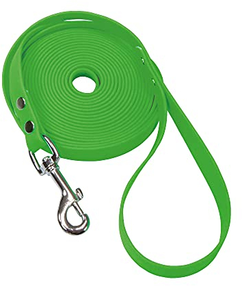 Original Biothane® Schleppleine Grün mit Handschlaufe, 5 m / 16mm extrem widerstandsfähig, witterungsbeständig und reißfest