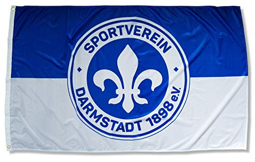 Sportverein Darmstadt 98 Fahne - Hissfahne Schwenkfahne Flagge mit Ösen - 150x90cm - Original Lizenzprodukt