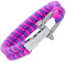 Wolflock Premium Paracord Armband für Männer - Handgeflochten mit Edelstahlverschluss in Pink/Lila