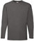 Fruit of the Loom Valueweight Long-Sleeved T-Shirt - Grey - Medium
