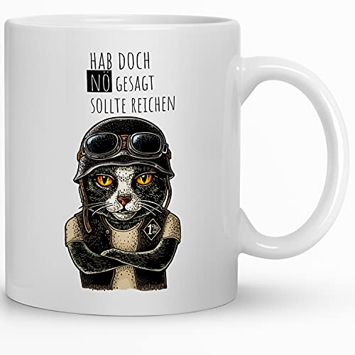 Kaffeebecher24 - Tasse Katze NÖ | Geschenke für Katzenliebhaber | Tassen mit Katzen | Grumpy Cat | Katze Geschenk | Made in Germany