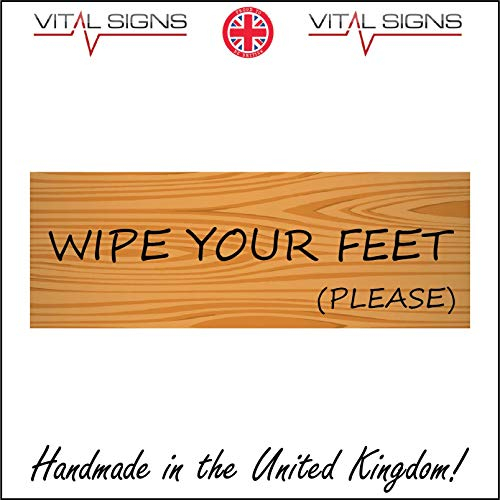 PWDirect CM306 Wipe Your Feet Please Sign Choice Personalise Words Gift Fun House Custom 600mm x 200mm Magnetic - Vehicle Grade