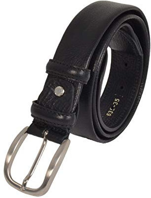Conte Massimo Ceinture porte-monnaie de voyage en cuir véritable, avec poche tactique interne zippée Noir 110 (tg 48-50)