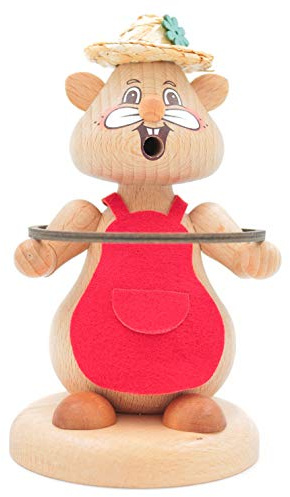 Kuhnert - Hamster Räuchermann Räucherfigur Massivholz gedrechselt 13cm (Fitnesslady)