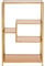 Kare Design Regal Loft, Gold, Schmal, Standregal mit 5 Ablagen, Bücherregal, Aufbewahrungsregal für Wohnzimmer, Arbeitszimmer, Büro, Flur, Sicherheitsglas, Metallgestell, 100x60x30 cm (H/B/T)