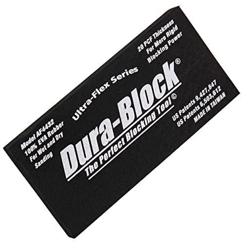 Dura-Block Bloques de lijado ultra flexibles de 5.6 pulgadas para madera y se adapta automáticamente a papel de lija seco y húmedo