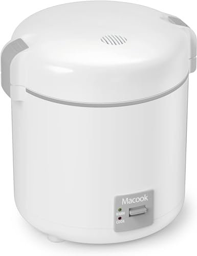 Arrocera pequeña de 1 a 1.5 tazas sin cocinar (3 tazas cocidas), mini olla arrocera con olla antiadherente extraíble, función One Touch & Keep caliente, olla arrocera de viaje para sopa de grano de