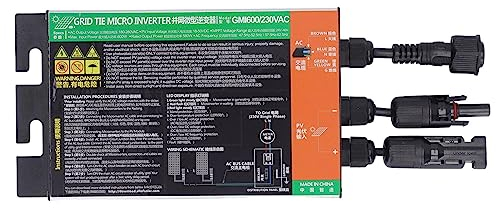 DEWIN Solar Grid Tie Inverter, Solar Mikrowechselrichter 600W 230V High Conversion MPPT Netzgekoppelter Wechselrichter Reiner Sinus-Modulwechselrichter