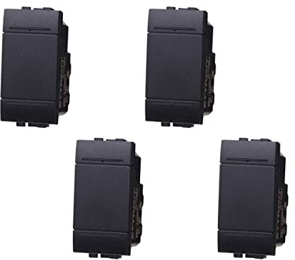 4 Pezzi Pulsante, Compatibile Con Bticino Living Light (Nero)