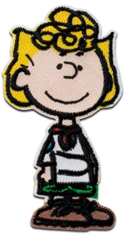 Mono Quick Peanuts Sally - Aufnäher, Bügelbild, Aufbügler, Applikationen, Patches, Flicken, zum aufbügeln, Größe: 7,5 x 4 cm