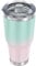 WETOWETO 30oz Tumbler, Stainless Steel Vacuum Insulated Water Coffee Tumbler Cup, Double Wall Powder Coated Spill-Proof Travel Mug Thermal Cup(Green-Pink Gradient, 1 Pack)