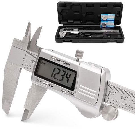 MAKA Digitaler Messschieber aus Edelstahl 150 mm LCD-Präzisionsmessschieber