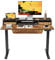 FEZIBO Standing Desk with 3 Drawers Storage Shelf, 120 * 60cm, Splice Board, Black Frame/Rustic Brown Top