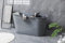 Mobile Badewanne für Erwachsene XL Ideal für das kleines Badezimmer 120 * 53 * 62cm Stylisch und Stimmungsvoll (Grau)