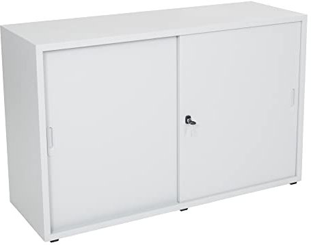 STIER Schiebetürenschrank HxBxT 750x1200x420mm lichtgrau