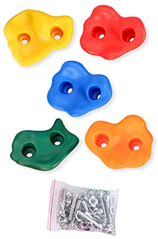 Klettergriffe Pe Kinder&erwachsene Klettergriffe, Hausschule Diy Wand/Holzbrett Klettern Felsen Wand, Kinder Spielplatz Baumhaus Spielset, 5Stück 10Stück ( Color : Plank installation , Size : 10pcs )
