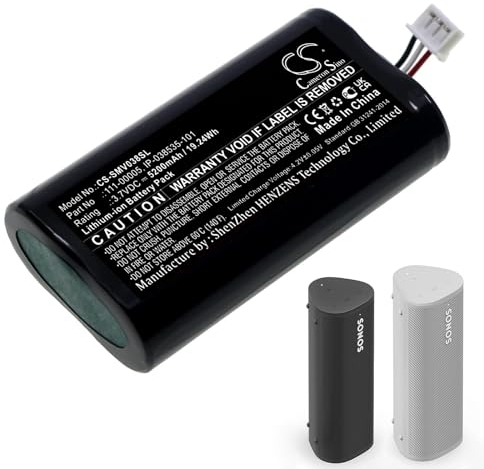 5200mAh / 19.24Wh Ersatzakku kompatibel mit Sonos Roam,111-00005, IP-038535-101