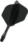 WINMAU Darts Fusion Integrated Flight & Shaft System - No.2 Shape & Design - Schwarz Farbe, Kurze Länge