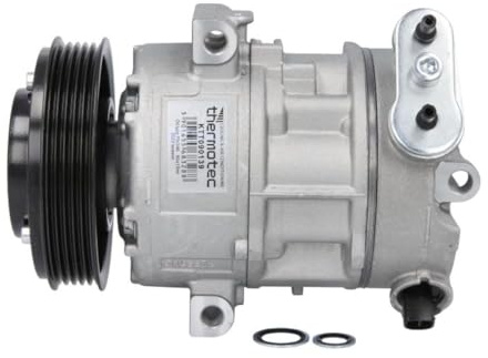 THERMOTEC A/C Kompressor für Klimaanlage Klimakompressor mit ID: 5SL12C Kältemittel: R134a Kältemittel: R1234yf PAG 46 YF mit 110mm Riemenscheibe 5-Rillen 5-Rippenanzahl Kompatibel mit OPEL 1340267