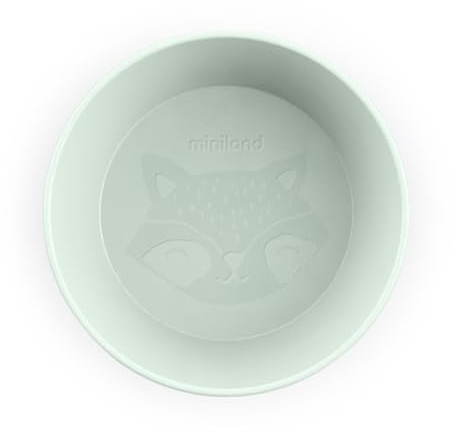 Miniland Set mit 6 runden Kinderschüsseln, robust und lustig.