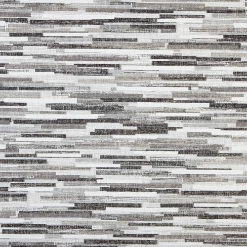 Kt KILOtela - Bedruckter Leinenstoff, Dekoration, Tapisserie, Kissen, Vorhänge, Tagesdecken, Taschen, Tischdecken, Bastelarbeiten, 100 cm Länge x 280 cm Breite, Streifen, Grau – 1 Meter