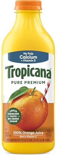 Tropicana Pure Premium 100% Orange Juice, No Pulp, Calcium and Vitamin D, 46 fl oz