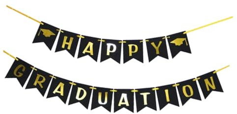 Tofficu 3 Stk 2021 Abschluss Latte wandverkleidung wand polsterung Ammer Abschlussfeier Abschlussdekoration 2021 Papierfahne Abschlussfeier-Banner Buchstabe Requisiten Abschluss Saison