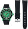 HEYOZURY Uhrenarmband für Blancpain X Swatch Fifty Fathoms 22mm Weiches Gummi Gebogenes Ende Männer Ersatz Armband für Blancpain x Swatch Herren Damen mit Werkzeug Entfernen