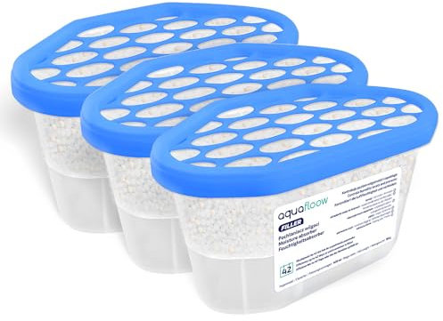 Aquafloow Deshumidificador 400 ml, Antihumedad Habitación 3 Piezas | Neutralizador de Olores, Absorbente de Humedad para Cocina, Armario, Baño, Estudio, Ropa