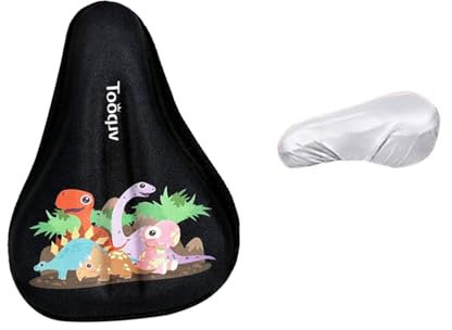 Ronyme Kinder Fahrradsitz Kissenbezug, mit Regenschutz, Fahrradsitz Schutzhülle, Verdickter Kinder Fahrradsitzbezug, Kinder, S, Schwarz