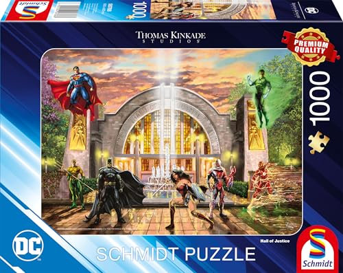 Schmidt | DC: The Hall of Justice (1,000 Pieces) | Jigsaw Puzzle | Ages 14+ | 1+ Players