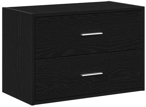 vidaXL Schrank mit 2 Schubladen Schwarz Eichen-Optik 60x31x40 cm