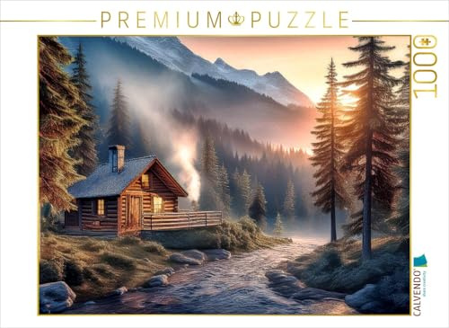 CALVENDO Puzzle Die Blockhütte | 1000 Teile Lege-Größe 64 x 48 cm Foto-Puzzle für glückliche Stunden