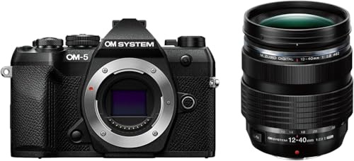 OM SYSTEM OM-5 Mark II Kamera Kit mit 12-40mm F2.8 PRO II Objektiv, Schwarz | IP53 Wetterschutz, 20 MP Live-MOS, 5-Achsen-IBIS, 50 MP High-Res Shot, Live ND, Focus Stacking, 4K Video, MFT System