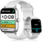 Montre Connectée Homme Femme pour Samsung,iPhone,Android,1,8 Montre Connectée Femme avec Appel Bluetooth,Voix de l'IA,Alexa intégrée,Smartwatch Moniteur de SpO2,Sommeil,Podometre,Calories,IP68-Blanc