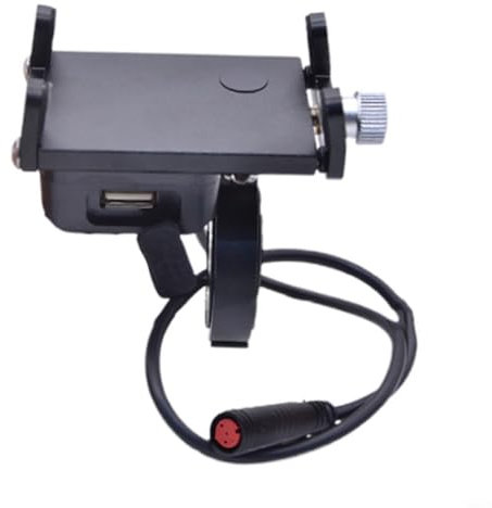 Electric Bike USB Charger, 30W Fast Charging Adapter Compatible With 36-48V E-Bike Scooter Motorcycle Waterproof Phone Mount(5V 2.1A 12W)