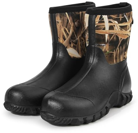 Stivali di Gomma Uomo Impermeabili Neoprene Scarpe Media Caccia Cortile 46