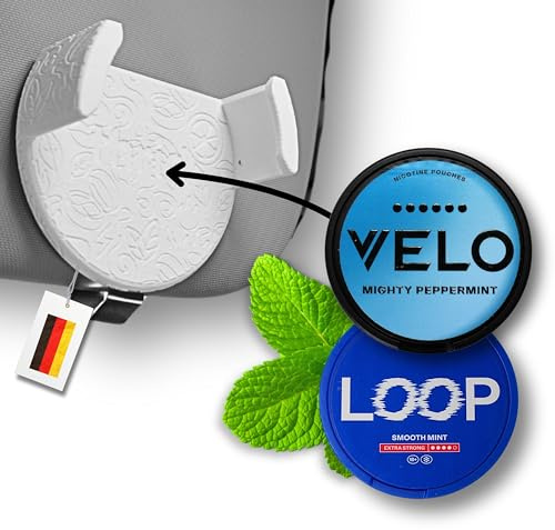 thrid Halterung für Snusdosen für das Auto Ordnung Schutz Aufbewahrung Autozubehör Organisation Snuszubehör 70mm weiß für Velo & Loop