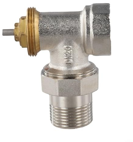Jonikuper Messing Winkel Thermostatventil DN15 DN20 M30x1 5 mm Gewinde selbstregulierende Temperaturregelung energiesparend vertikal für Heimheizungssystem (DN20)