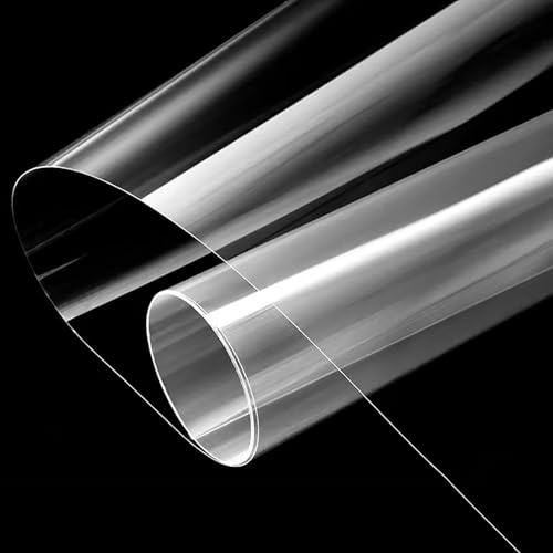 Klare PET-Folie, 0,05 mm, transparent, hitzebeständig, for Transfer, Druck, Laminierung, Bastelarbeiten, Verpackungen und DIY-Projekte(0.4mx1m)