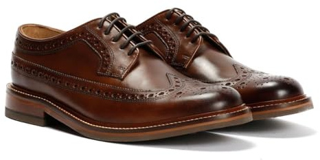 Chapman & Moore Longwing Brogue Country Leather Men's Choco Shoes - UK 11