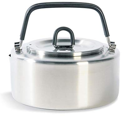 Tatonka Wasserkessel H2O Pot 1,0 L - Wasserkocher aus Edelstahl mit klappbaren isolierten Griffen und Deckel - Lebensmittelecht und resistent gegen Fruchtsäuren - 1,0 Liter