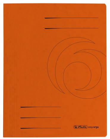 Herlitz Schnellhefter A4 Karton, gefaltet, orange, 10 Stück
