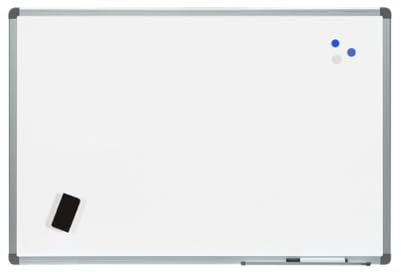 Rocada | Magnetisches Whiteboard 120 x 90 cm mit Aluminiumrahmen | leicht abwischbare Wandtafel | lackiert mit eloxiertem Aluminiumrahmen | zum Schreiben mit trocken abwischbaren Markern